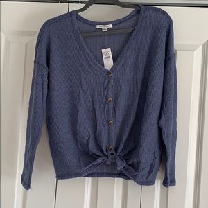 American Eagle button down tie front shirt